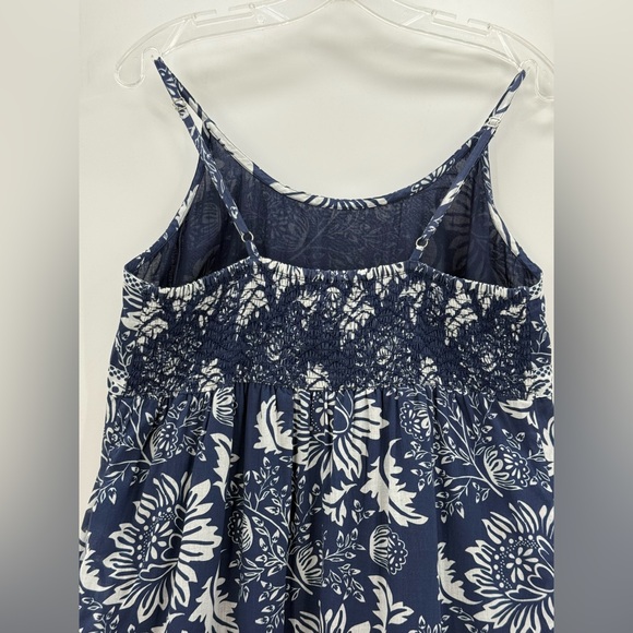 La Plague Palmetto Maxi-Floral Dot Dress Boho Sleeveless Sundress Size Large - Picture 12 of 16